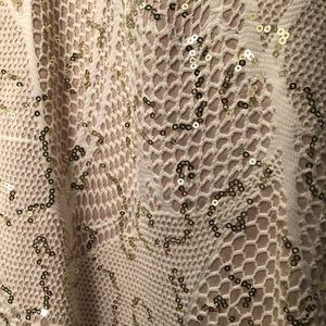 Sparkling Cream Form Fitting Dress